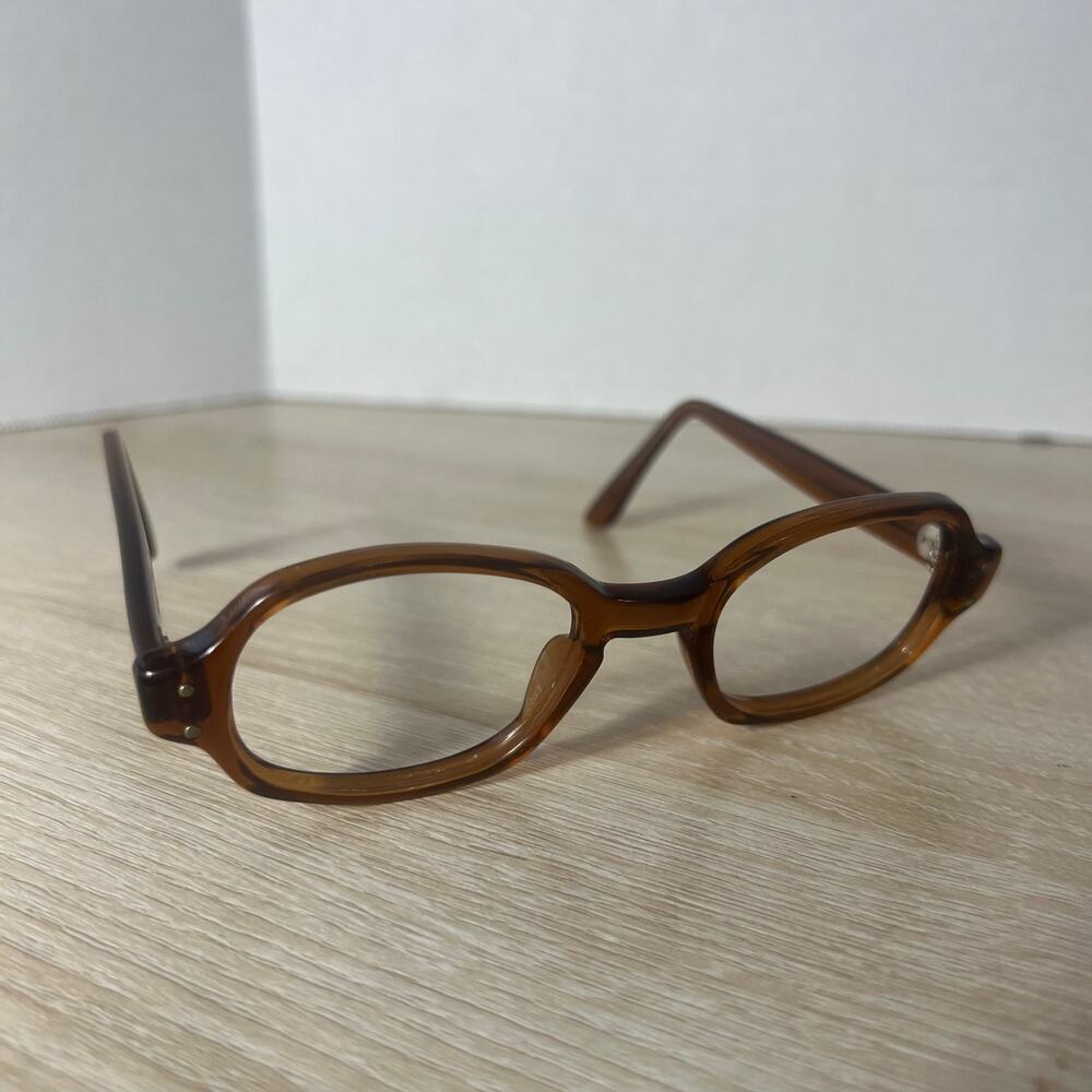 Vintage Romco 4-5 1/4 Eyeglasses RO46-20 Light Brown Frames Only